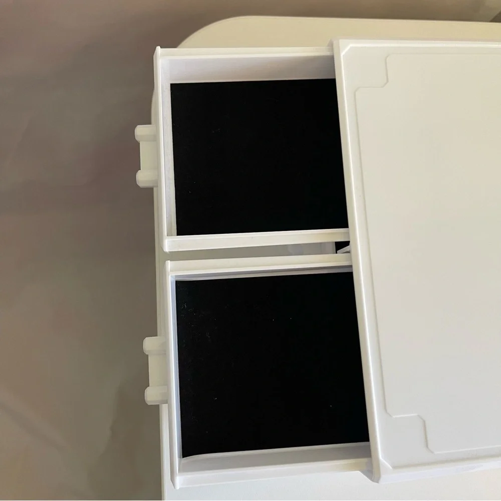 White Acrylic Multi-Drawer Cosmetic Organizer